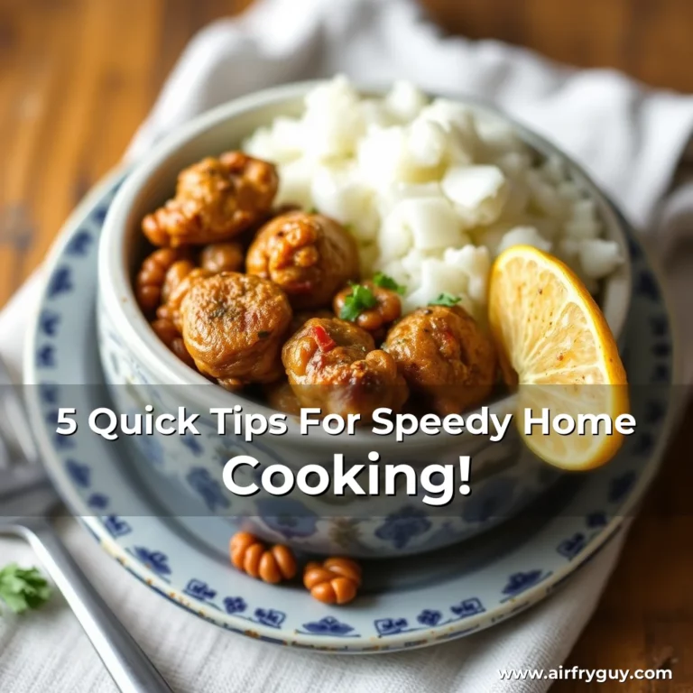 5 Quick Tips For Speedy Home Cooking!