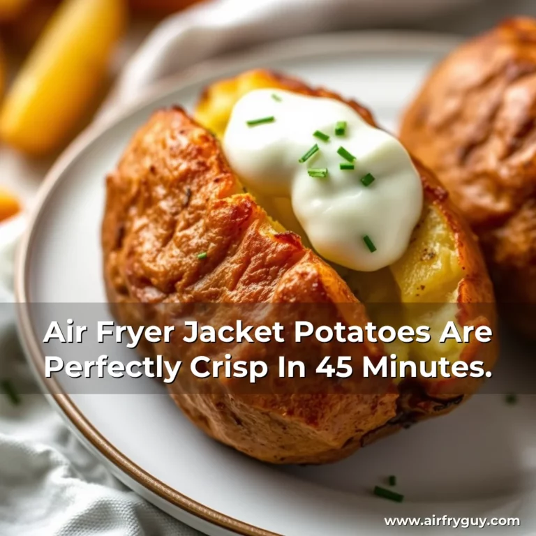Air Fryer Jacket Potatoes Are Perfectly Crisp In 45 Minutes.