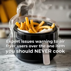 Artistic representation for Expert issues warning to air fryer users over the one item you should NEVER cook
