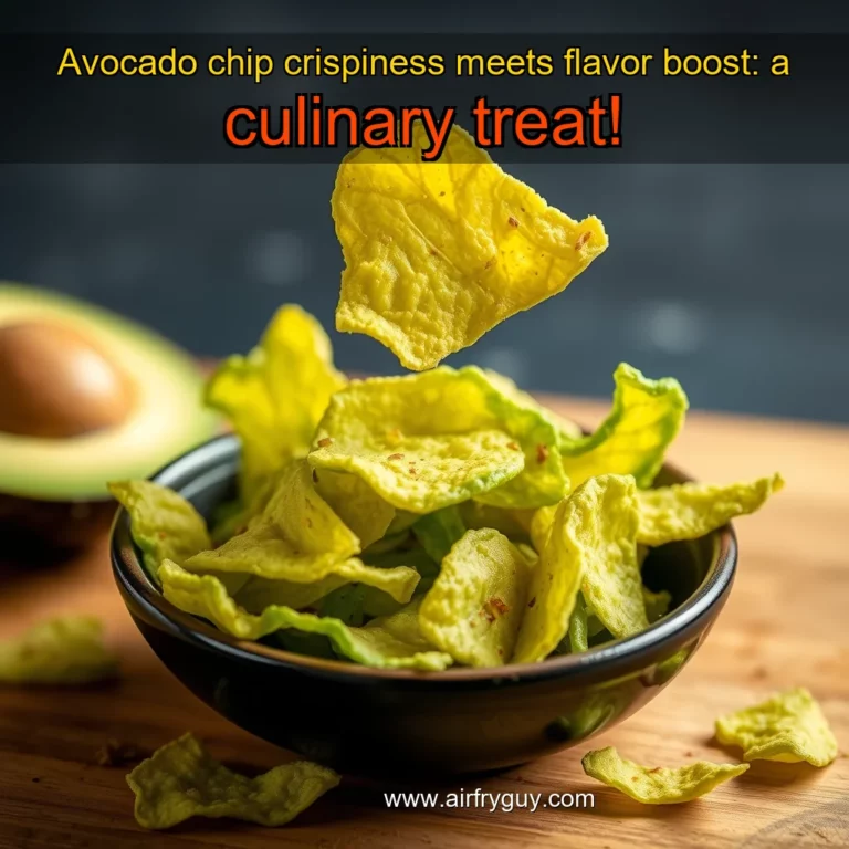 Avocado chip crispiness meets flavor boost: a culinary treat!