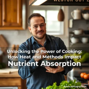 Artistic representation for Unlocking the Power of Cooking: How Heat and Methods Impact Nutrient Absorption